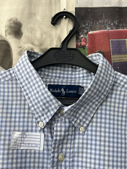 Ralph Lauren® White Check | Chest 27 | XXL | Shirt | Cotton