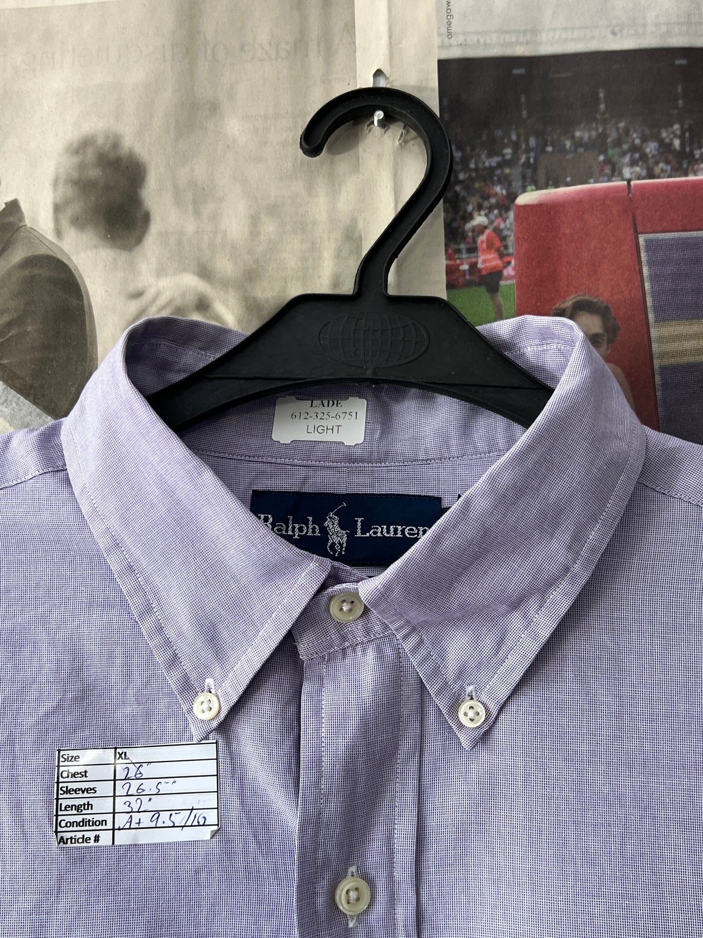 Ralph Lauren® Orchid | Chest 26 | XL | Shirt | Cotton
