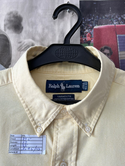 Ralph Lauren® XXL | Chest 27.5 | Flax Oxford | Shirt | Cotton