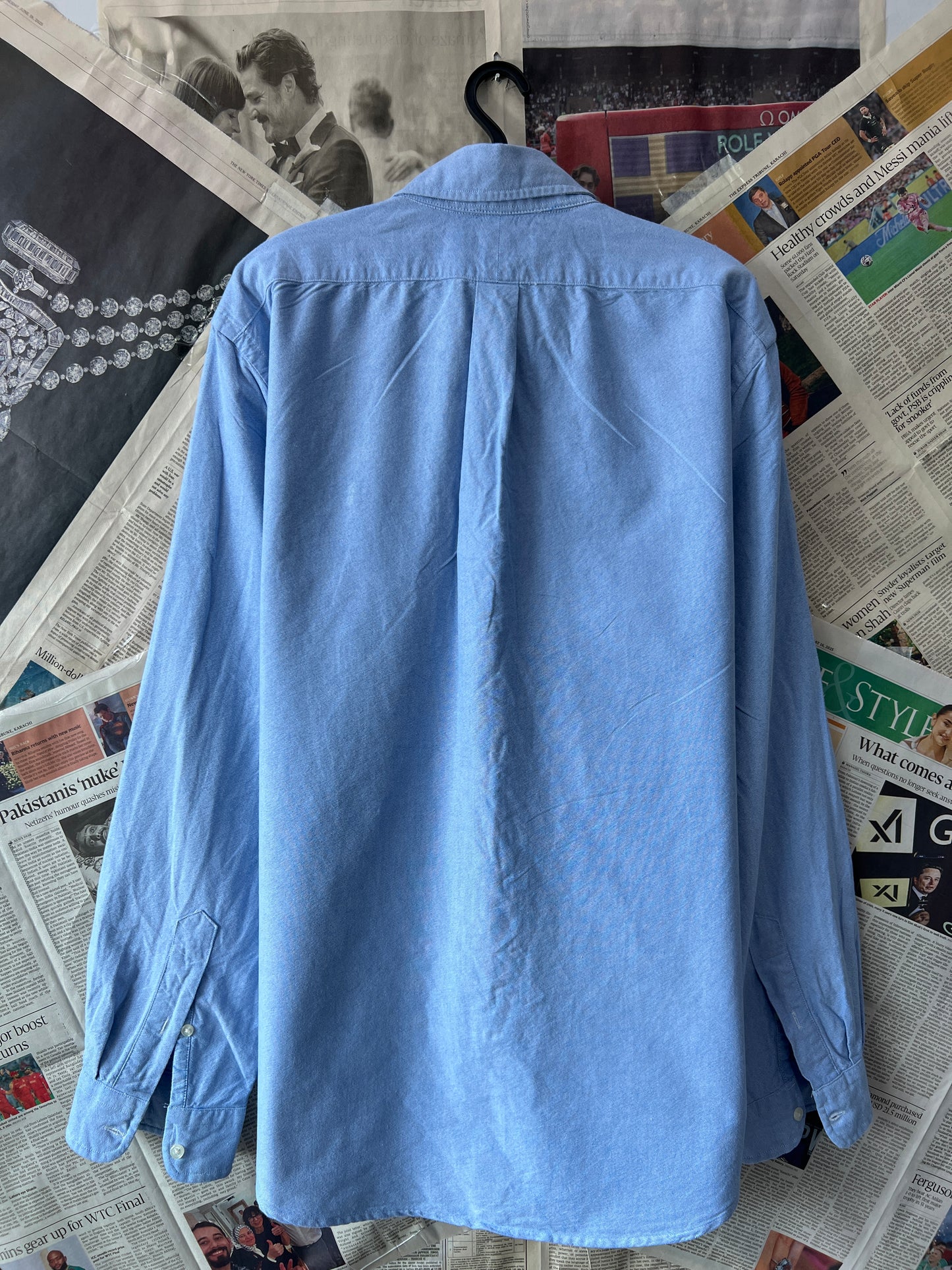 Ralph Lauren® Blue Oxford | Chest: 26.5 | XXL | Shirt | Cotton