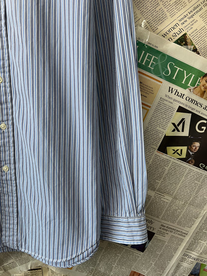 Ralph Lauren® Blue Striped | Chest 23.5 | Large | Shirt | Cotton