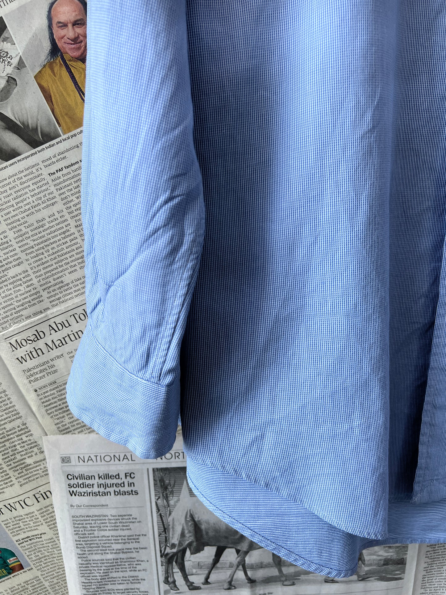 Ralph Lauren® XL | Chest 25 | Blue Pin Check | Shirt | Cotton