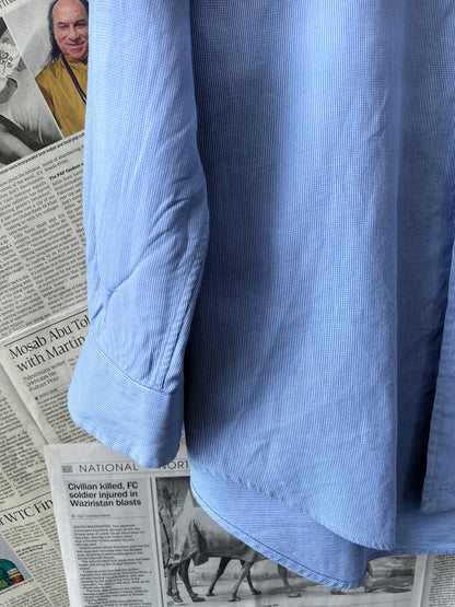 Ralph Lauren® XL | Chest 25 | Blue Pin Check | Shirt | Cotton