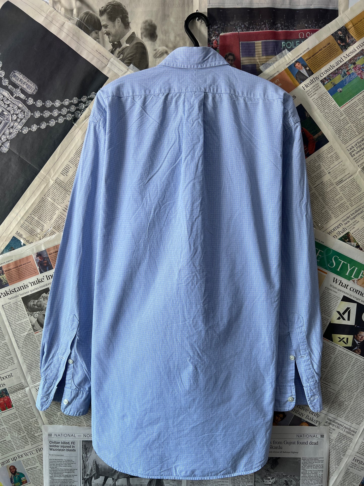 Ralph Lauren® XL | Chest 25.5 | Blue Check | Shirt | Cotton