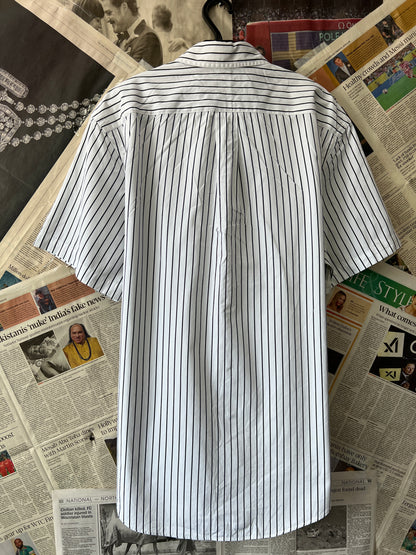 Ralph Lauren® XL | Chest 25.5 | White Striped | Shirt | Cotton