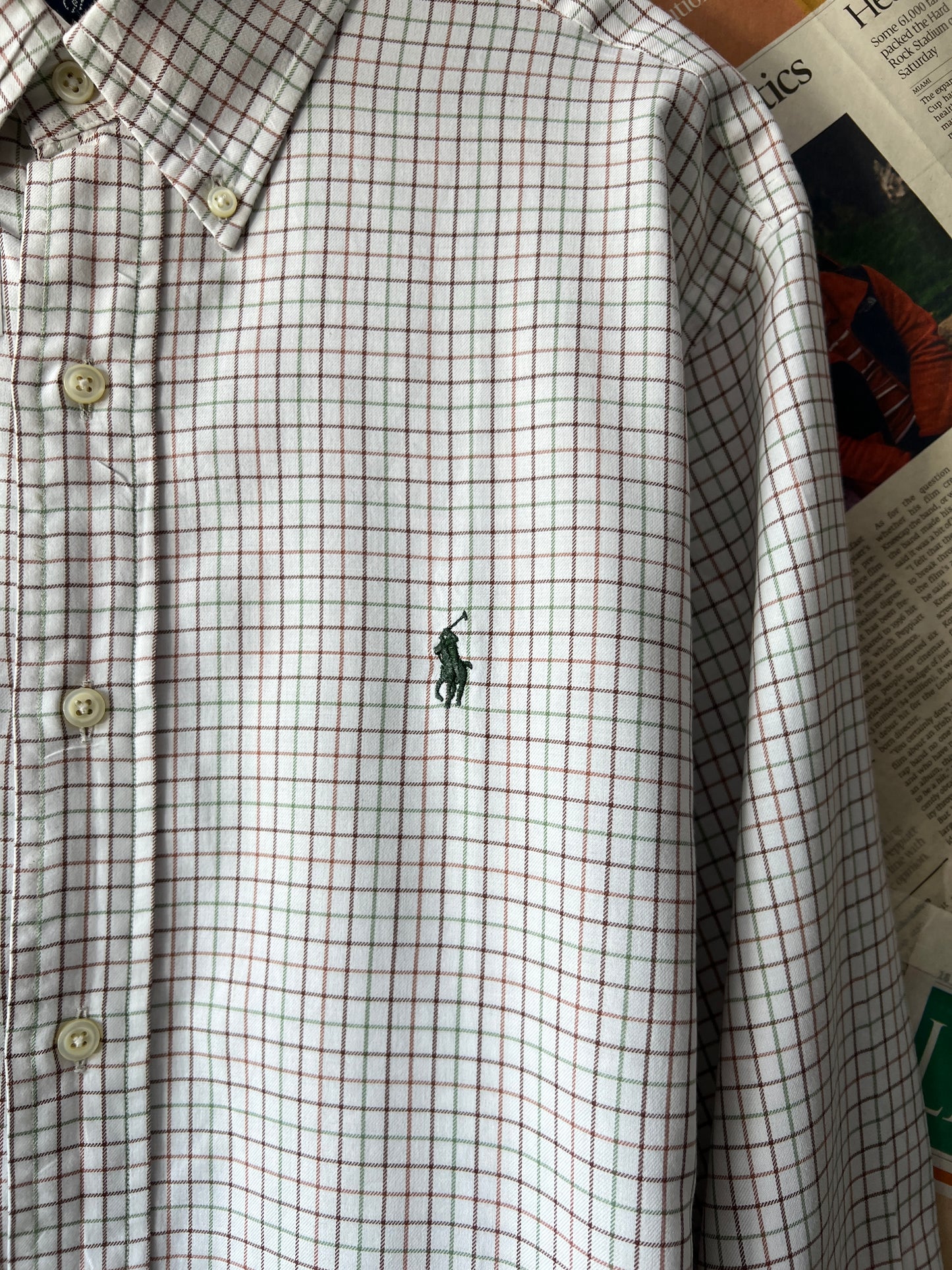 Ralph Lauren® Light Brown Box check – (Chest: 23.5)