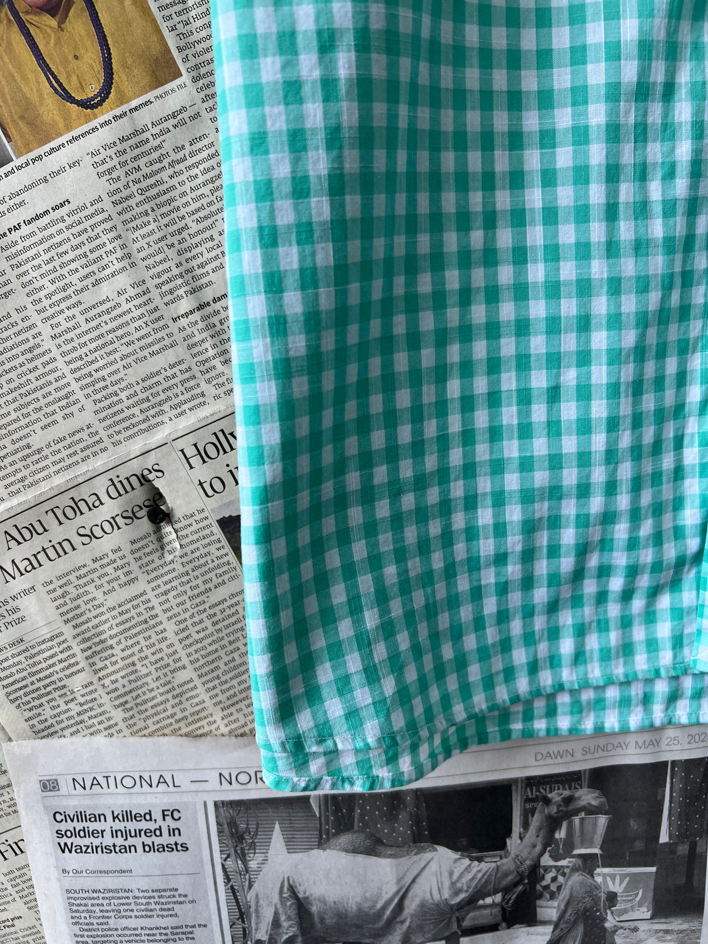 Ralph Lauren® XL/L | Chest 24.5 | Cyan-check | Shirt | Cotton