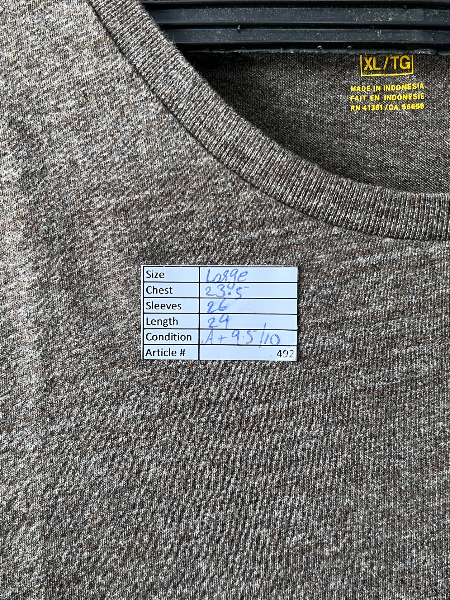 Ralph Lauren® Large | Chest 23.5 | Dark Beige | Full-Sleeves Shirt | Cotton | 492