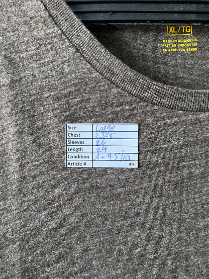 Ralph Lauren® Large | Chest 23.5 | Dark Beige | Full-Sleeves Shirt | Cotton | 492