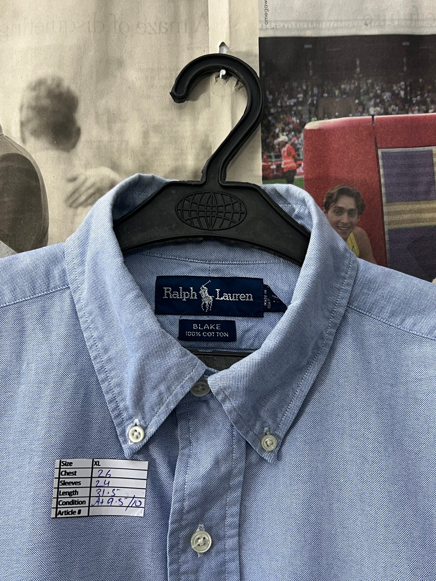 Ralph Lauren® Blue Oxford | Chest 26 | XL | Shirt | Cotton