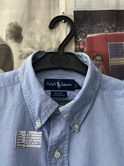 Ralph Lauren® Blue Oxford | Chest 26 | XL | Shirt | Cotton