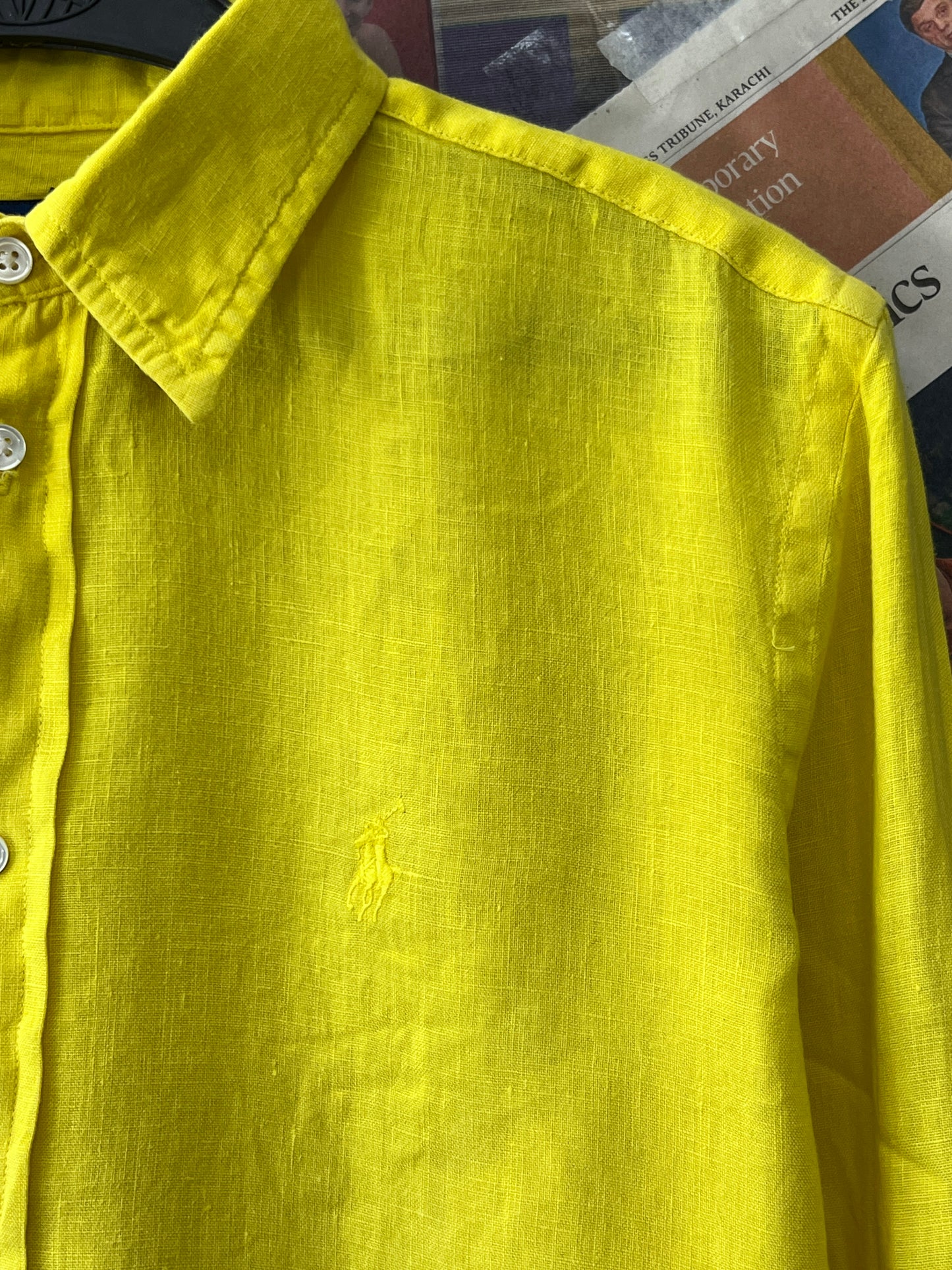 Ralph Lauren® Yellow | Chest 20 | Small | Shirt | Linen