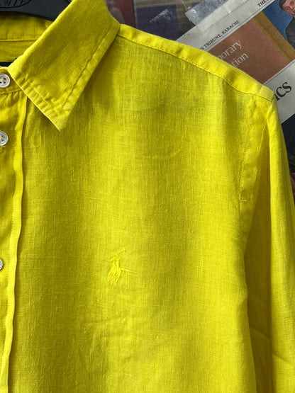 Ralph Lauren® Yellow | Chest 20 | Small | Shirt | Linen