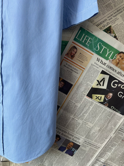 Ralph Lauren® Large | Chest 23.5 | Blue Striped | Shirt | Cotton