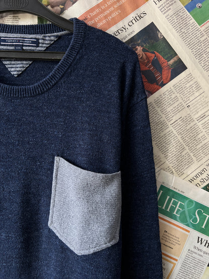 T*mmy Hilfiger® Large/XL | Chest 24.5 | Blue | Sweater | Cotton Wool Blend | 421