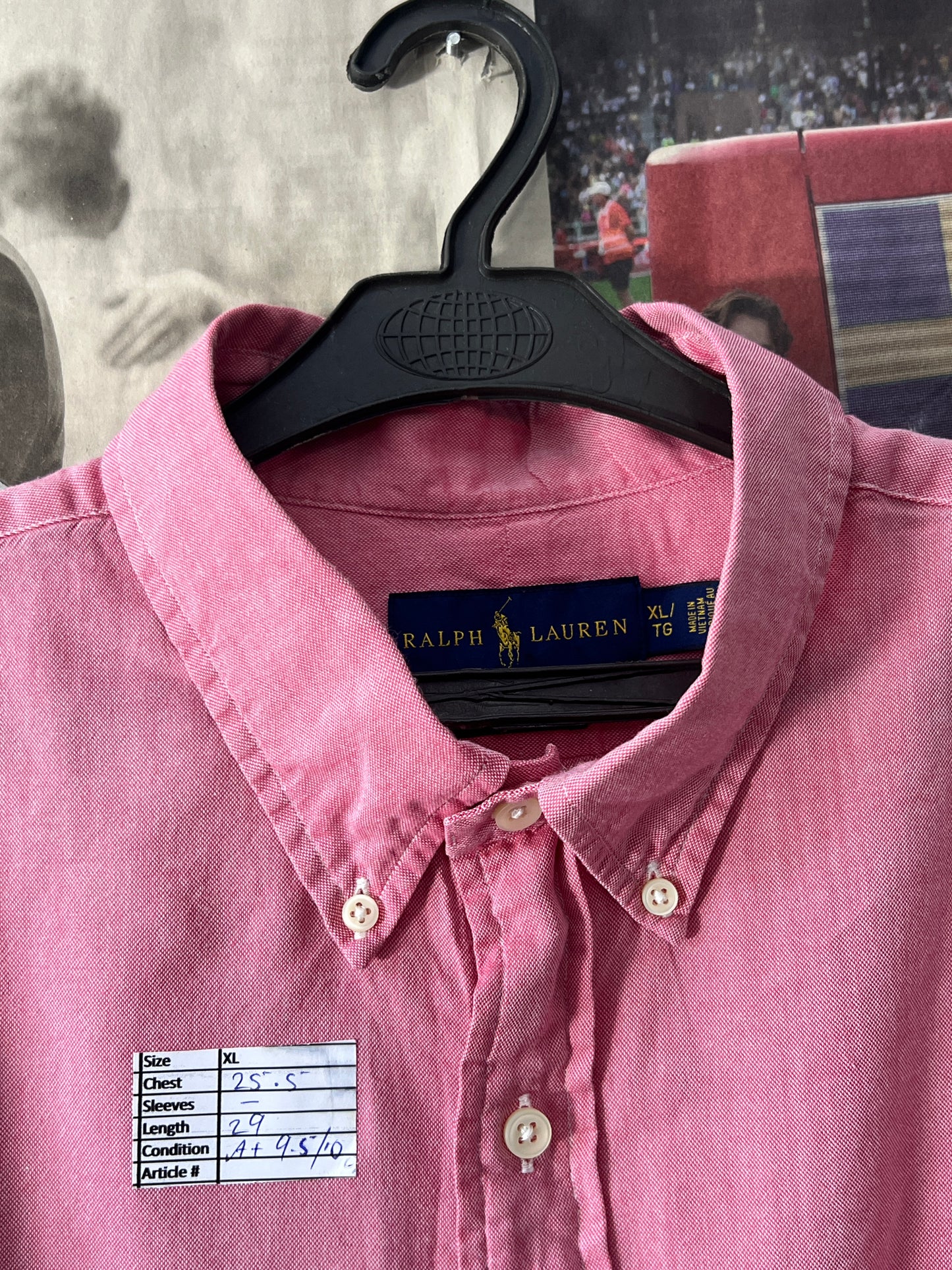 Ralph Lauren® XL | Chest 25.5 | Georgia Peach | Shirt | Cotton