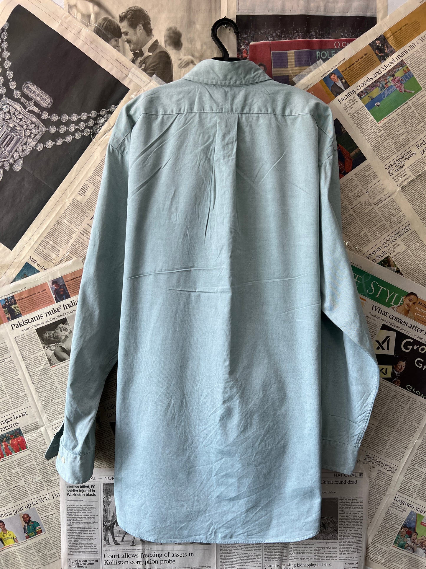 Ralph Lauren® XXL | Chest 27.5 | Cucumber | Shirt | Cotton