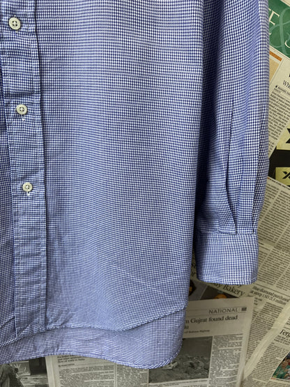 Ralph Lauren® Large | Chest 24 | Blue Pin Check | Shirt | Cotton