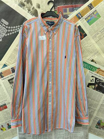 Ralph Lauren® Multi-color striped | Chest 30 | XXXL | Shirt | Cotton