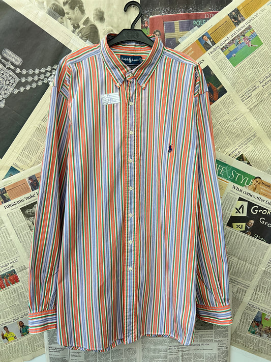 Ralph Lauren® Multi-color striped | Chest 30 | XXXL | Shirt | Cotton