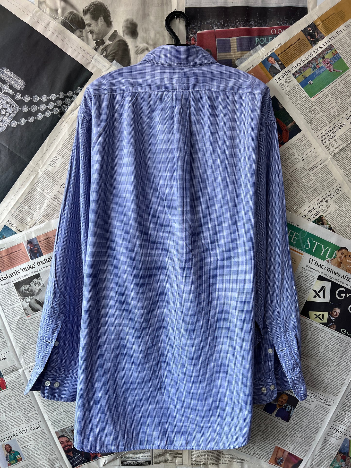 Ralph Lauren® XXL | Chest 27 | Iris Check | Shirt | Cotton