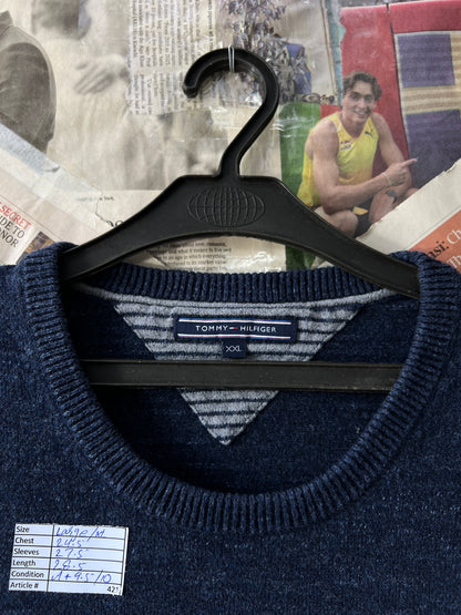 T*mmy Hilfiger® Large/XL | Chest 24.5 | Blue | Sweater | Cotton Wool Blend | 421