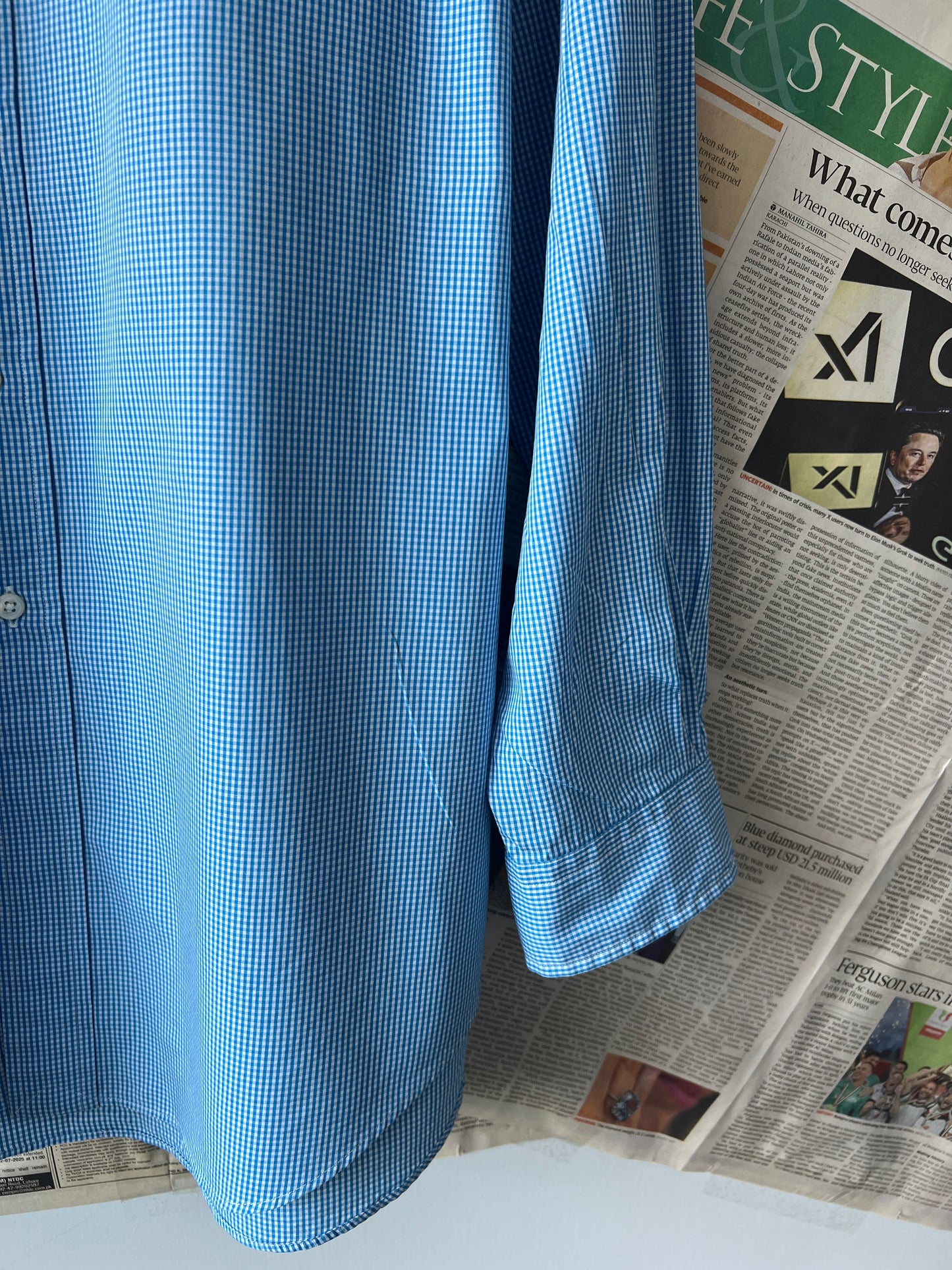 Ralph Lauren® XXL | Chest 26.5 | Blue Check | Shirt | Cotton