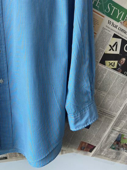 Ralph Lauren® XXL | Chest 26.5 | Blue Check | Shirt | Cotton