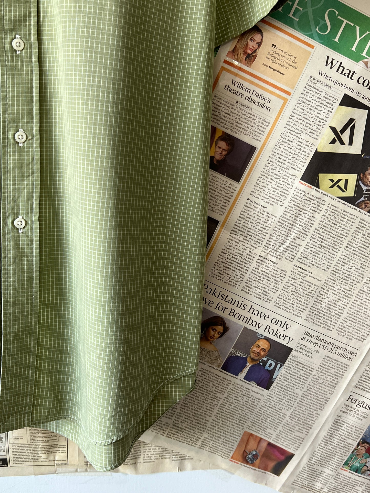 Ralph Lauren® XXL | Chest 26.5 | Moss | Shirt | Cotton