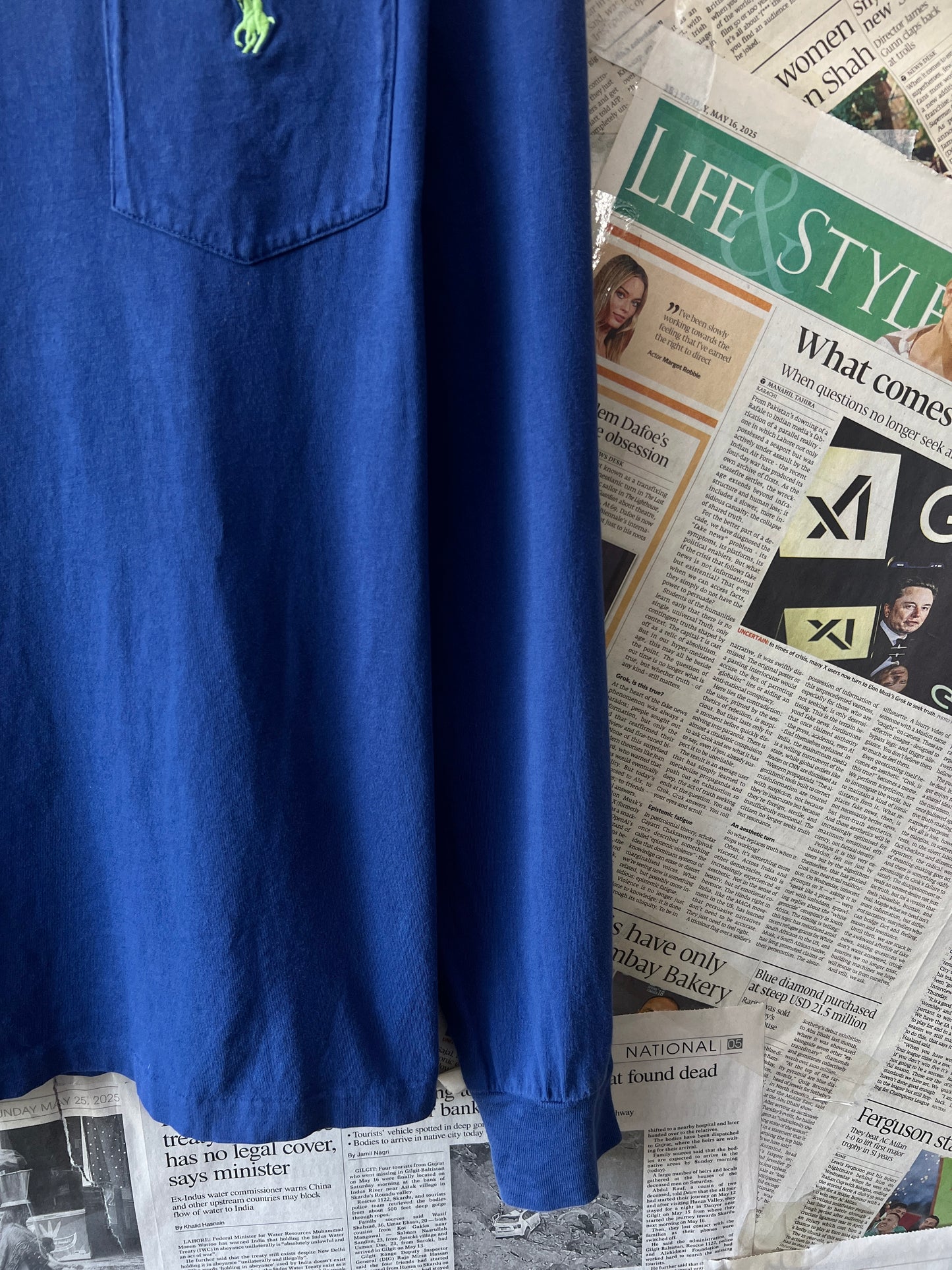 Ralph Lauren® Large | Chest 23 | Blue | Light Sweat Shirt | Cotton | 2297