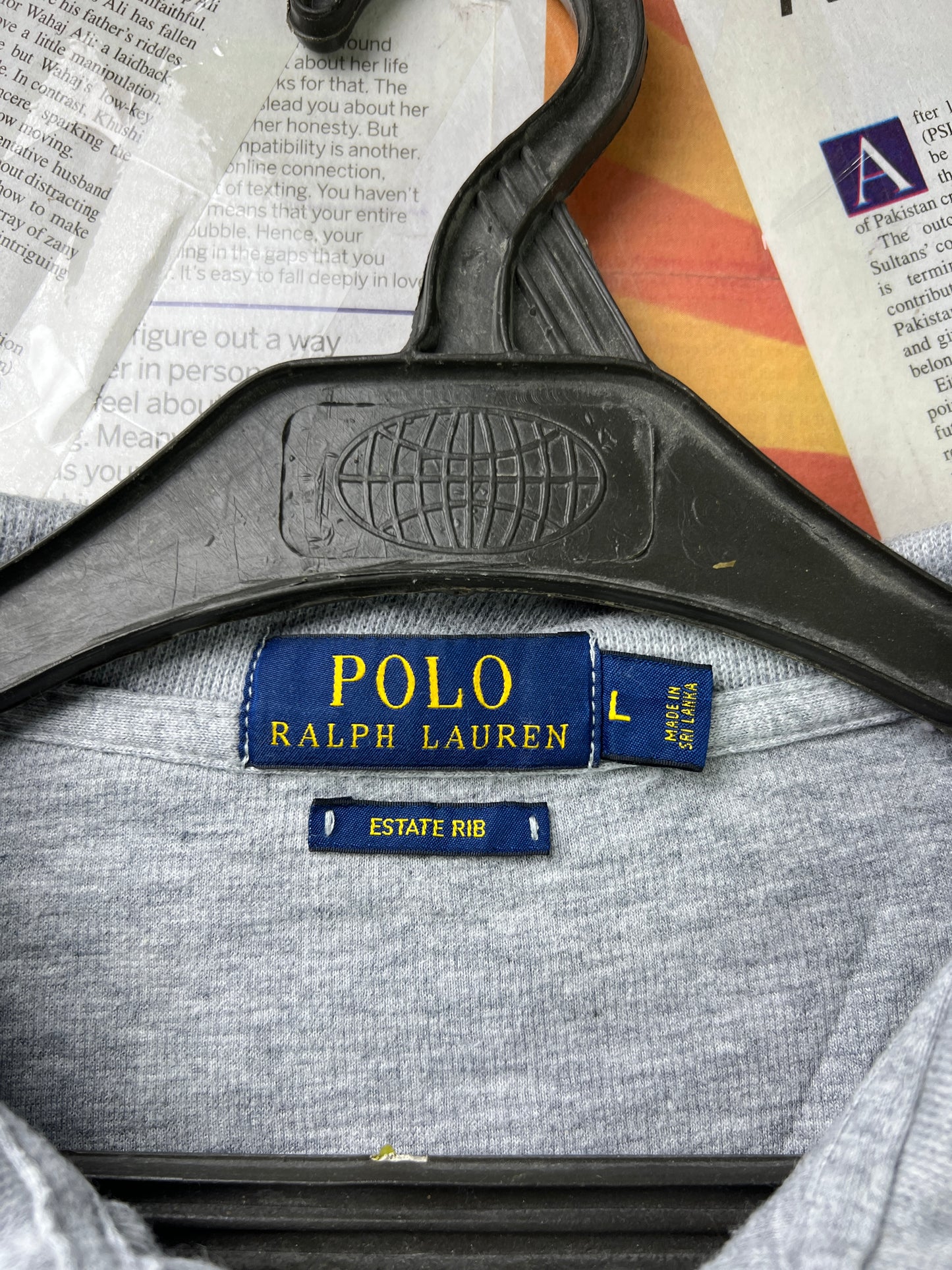Ralph Lauren® XL/L | Chest 24.5 | Grey | Quarter Zip Sweater | Cotton | 1777