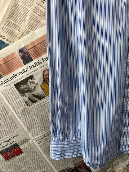 Ralph Lauren® Blue Striped | Chest 23.5 | Large | Shirt | Cotton