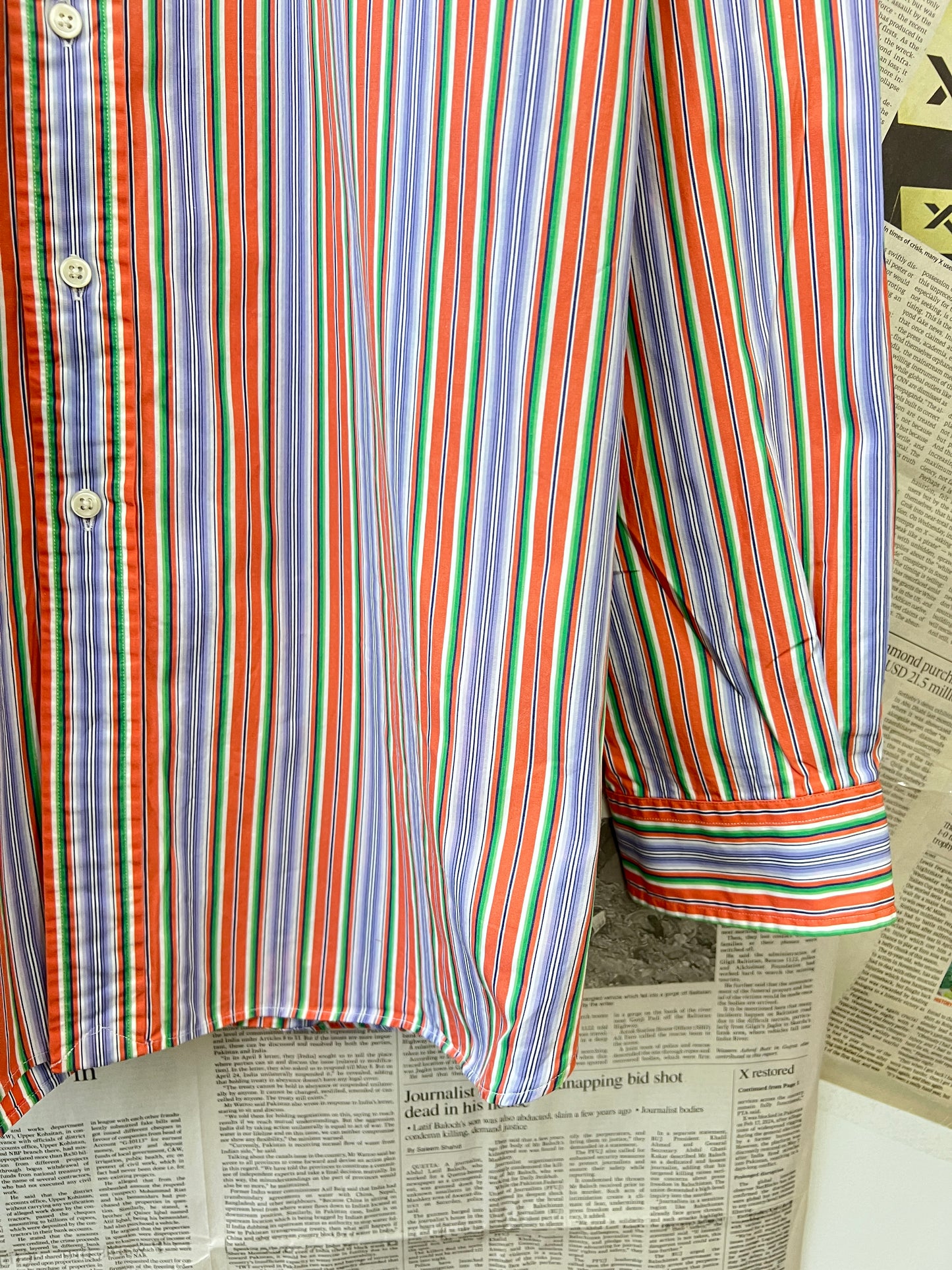 Ralph Lauren® Multi-color striped | Chest 30 | XXXL | Shirt | Cotton