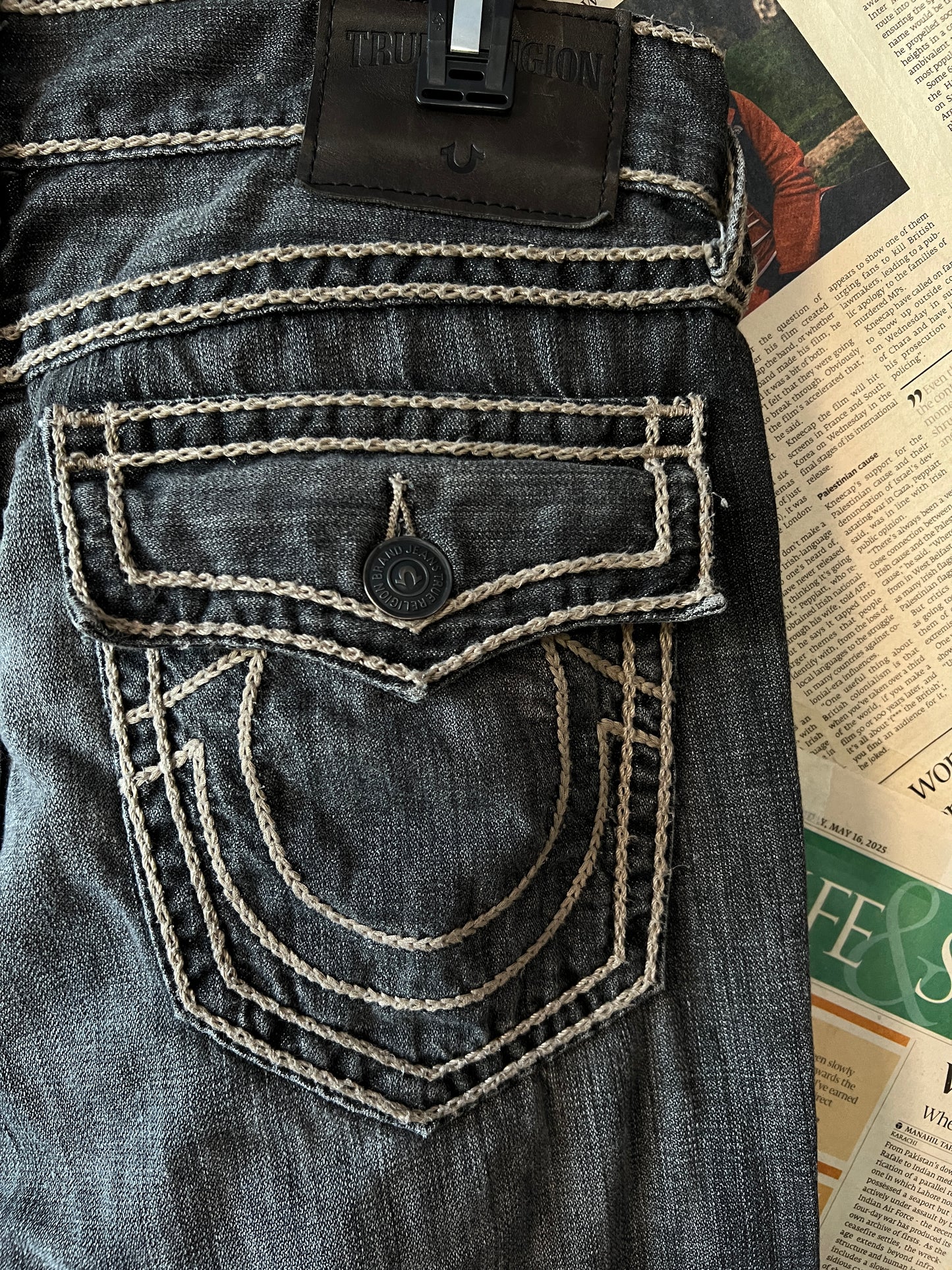 True Religion® Waist 34 | Denim Pants | Ricky Relaxed Straight | Vintage | 1084
