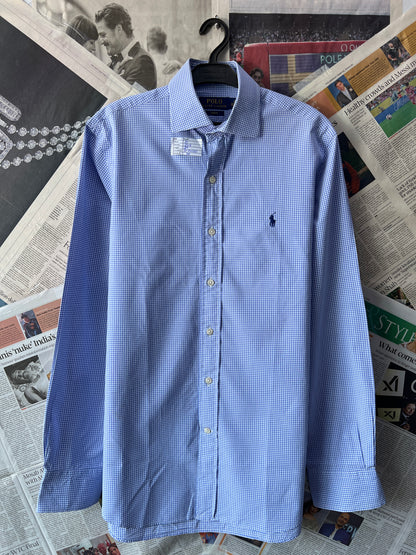 Ralph Lauren® Blue Pin Check – (Chest: 20)