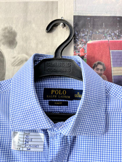 Ralph Lauren® Blue Pin Check – (Chest: 20)
