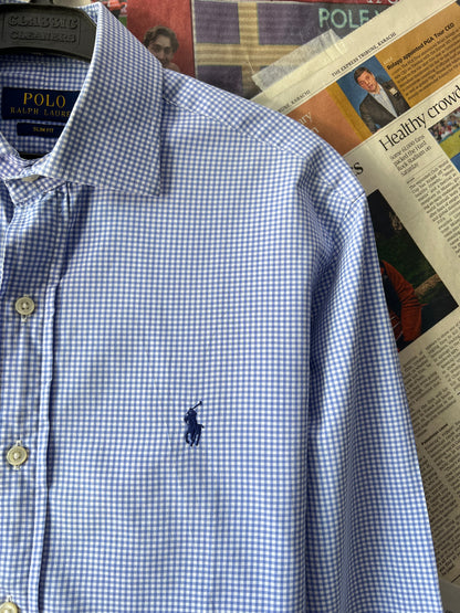 Ralph Lauren® Blue Pin Check – (Chest: 20)