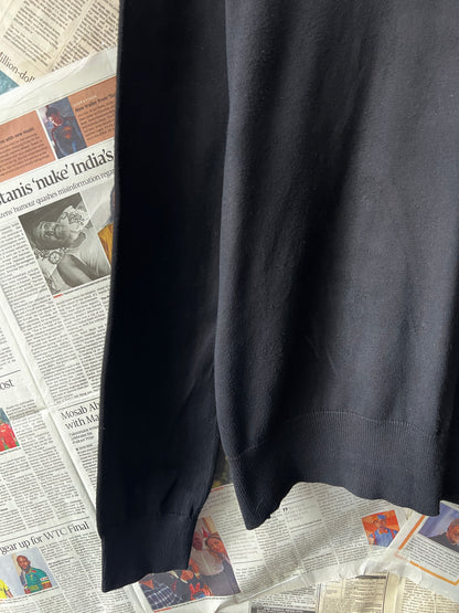 Ralph Lauren® Black | Chest 25 | XL | V-Neck Sweater | Pima Cotton