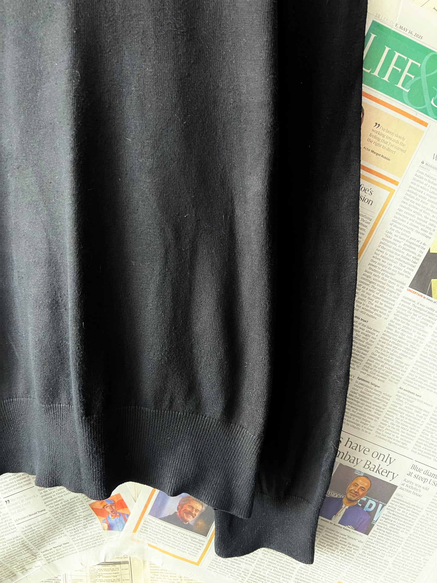 Ralph Lauren® Black | Chest 25 | XL | V-Neck Sweater | Pima Cotton