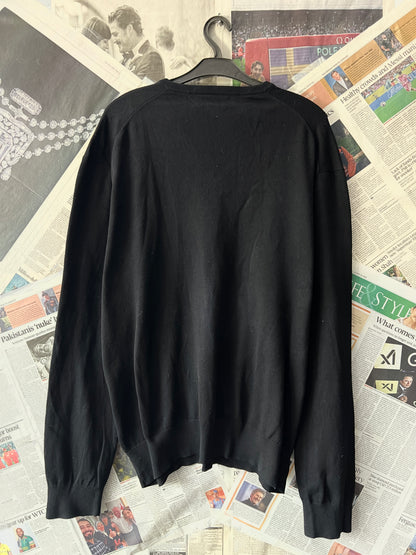 Ralph Lauren® Black | Chest 25 | XL | V-Neck Sweater | Pima Cotton