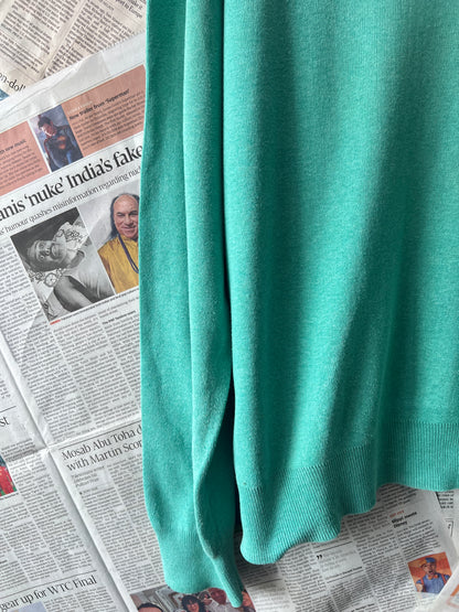 Ralph Lauren® Cucumber | Chest 25.5 | XL | V-Neck Sweater | Pima Cotton