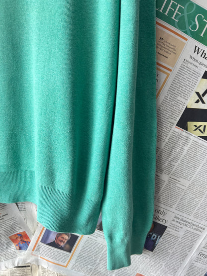 Ralph Lauren® Cucumber | Chest 25.5 | XL | V-Neck Sweater | Pima Cotton