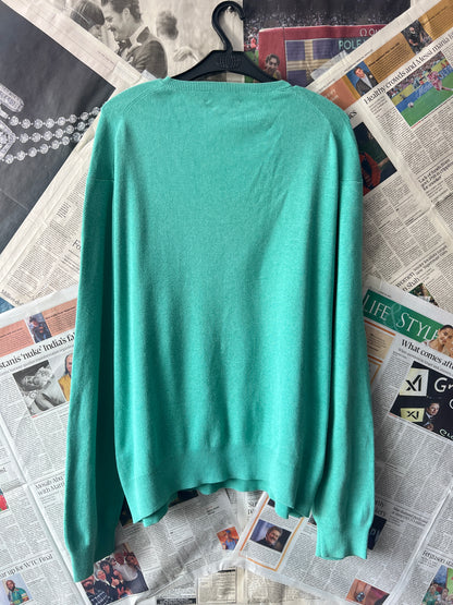 Ralph Lauren® Cucumber | Chest 25.5 | XL | V-Neck Sweater | Pima Cotton