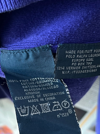 Ralph Lauren® Royal Blue | Chest 24 | Large | V-Neck Sweater | Pima Cotton