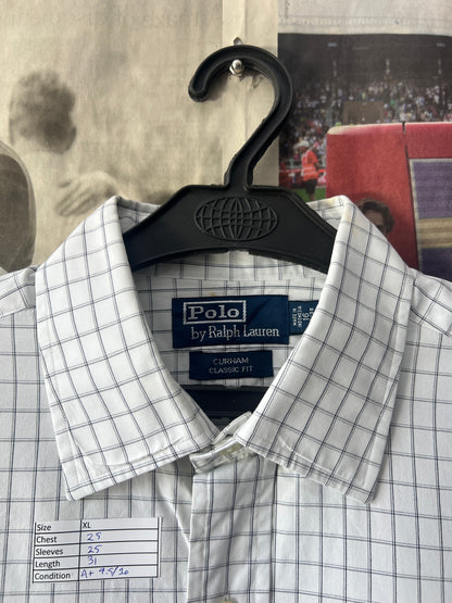 Ralph Lauren® White Check | Chest 25 | XL | Shirt | Cotton