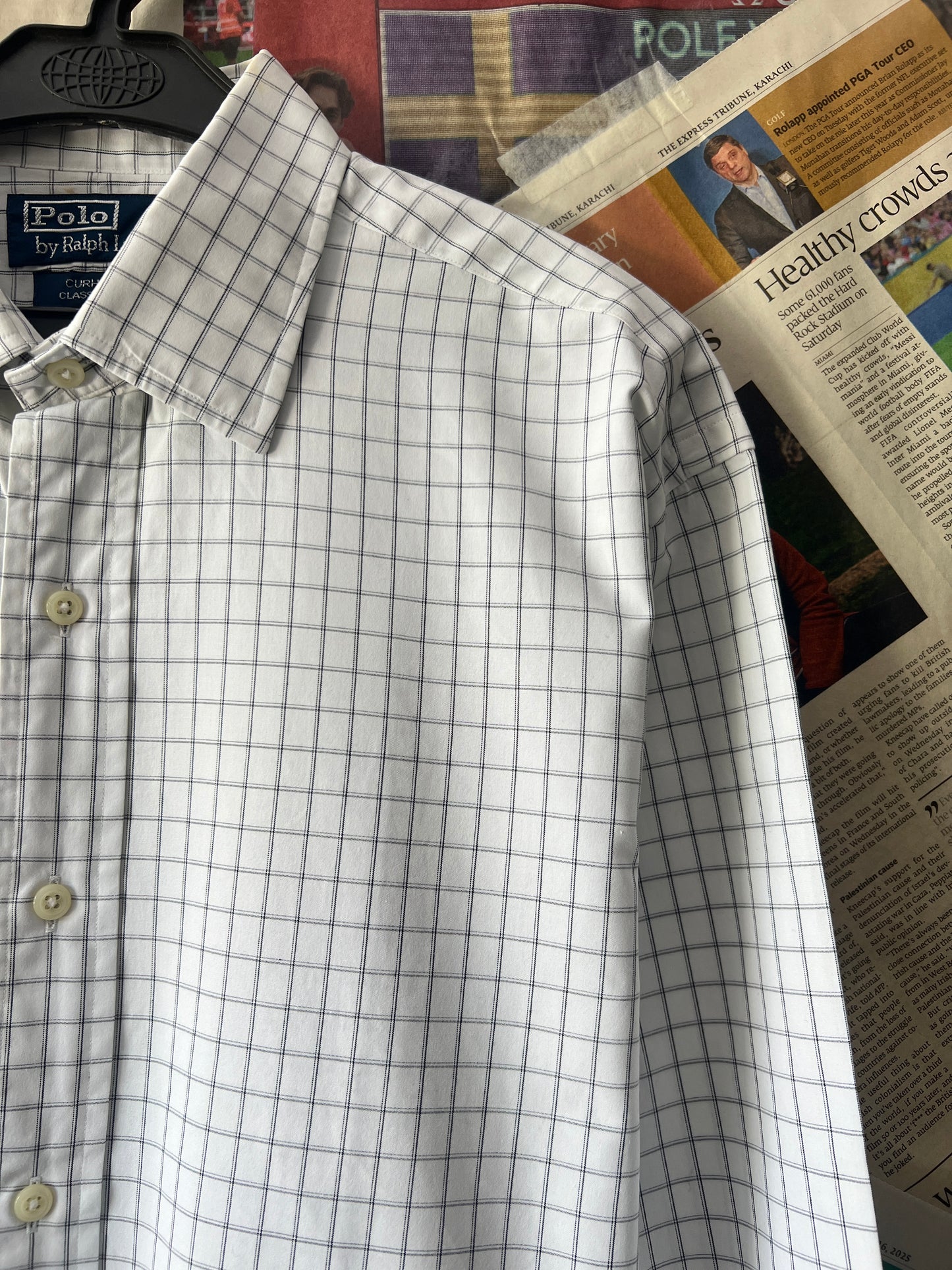Ralph Lauren® White Check | Chest 25 | XL | Shirt | Cotton
