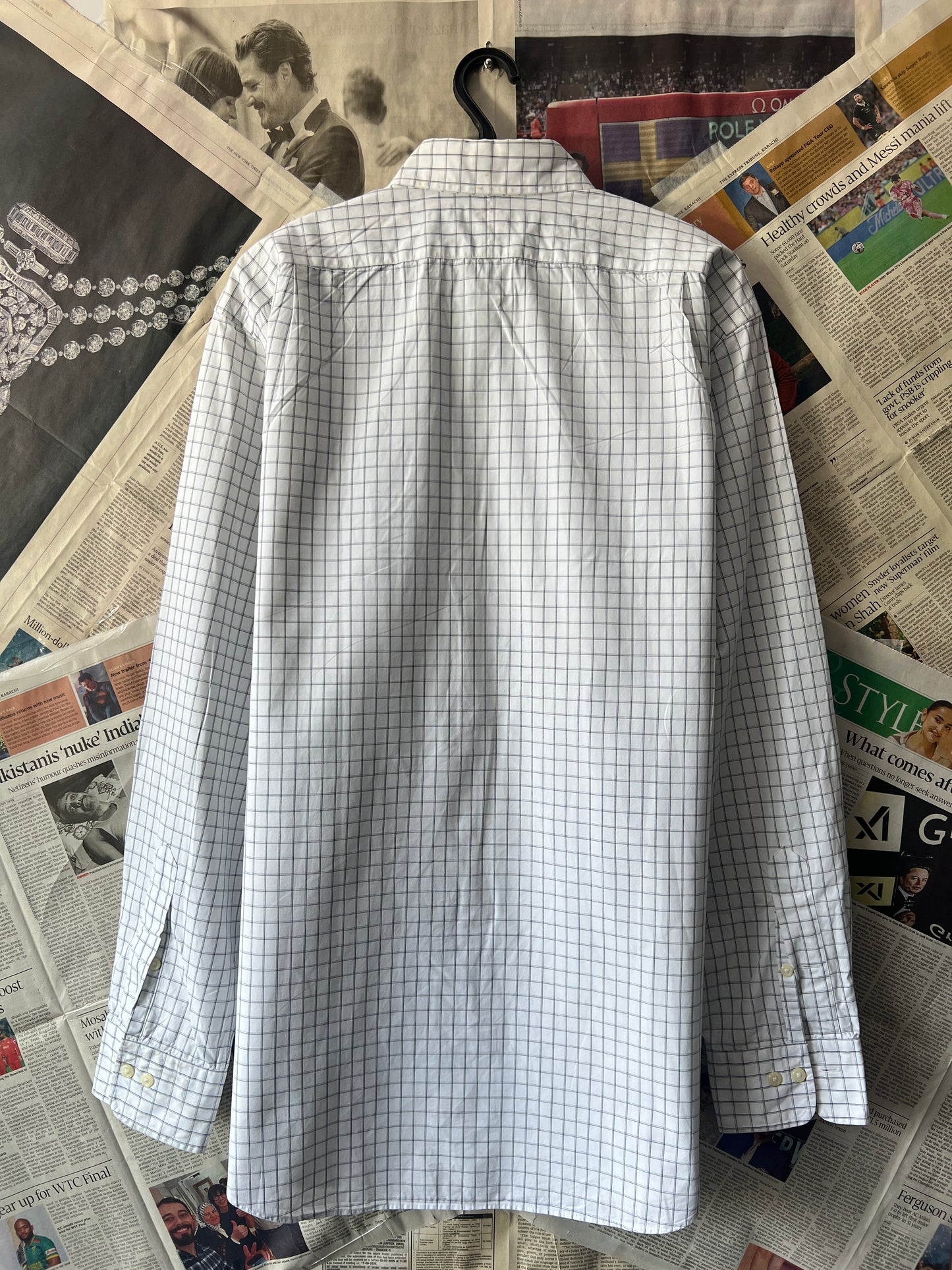 Ralph Lauren® White Check | Chest 25 | XL | Shirt | Cotton