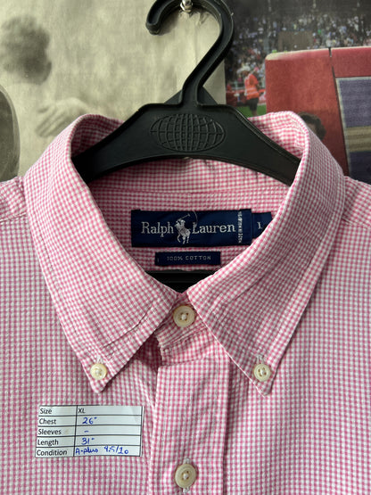 Ralph Lauren® Pink | Chest 26 | XL | Shirt | Cotton Seersucker