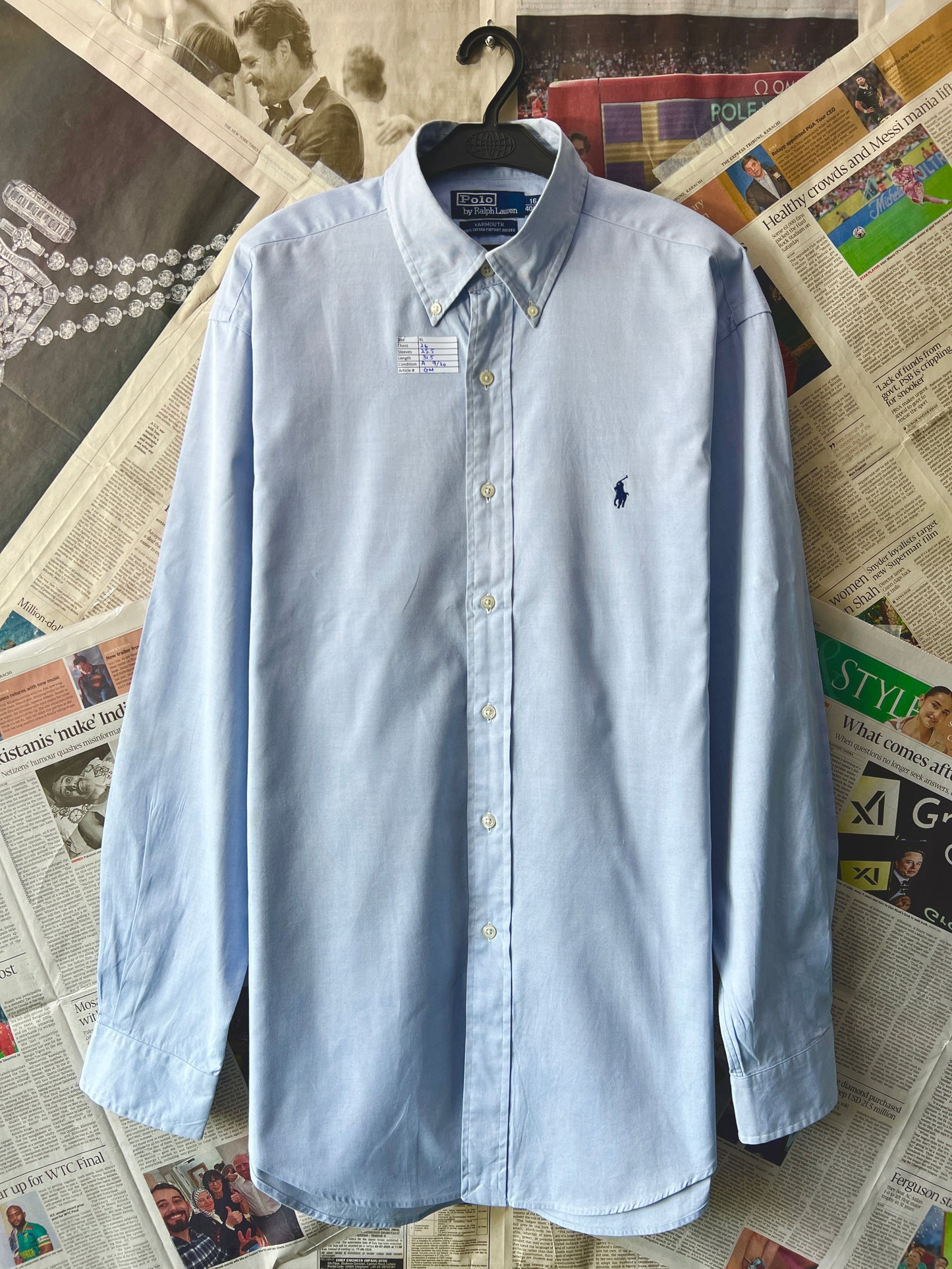 Ralph Lauren® Blue in Oxford | Chest 26 | XL | Shirt | Cotton