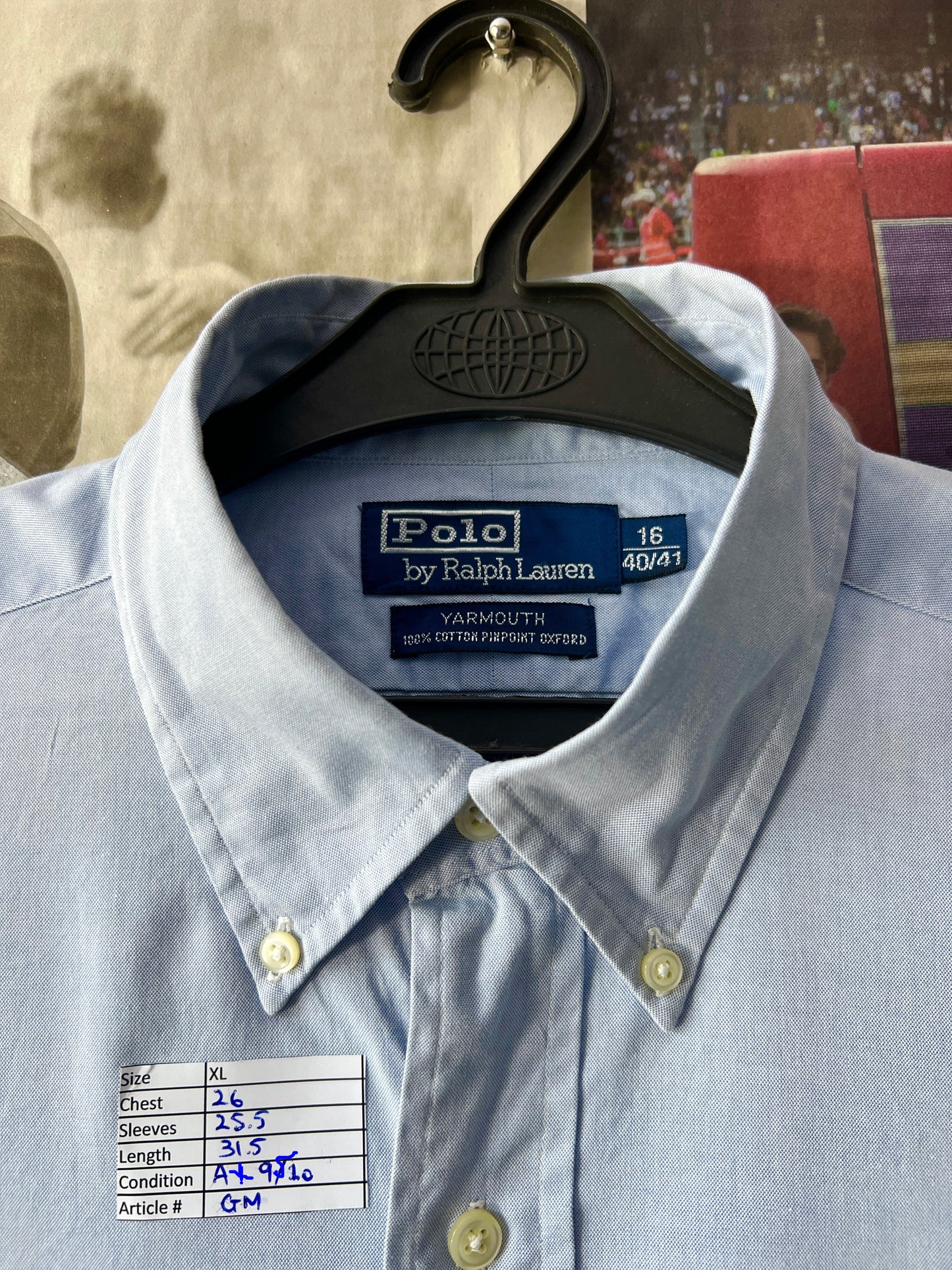 Ralph Lauren® Blue in Oxford | Chest 26 | XL | Shirt | Cotton